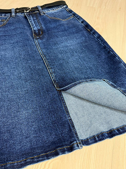 Юбка женская джинсовая Vanver 8235 с ремнем и разрезом синяя, синий, 29, 29, 82 см, 106 см Киев - изображение 13