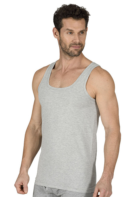 Чоловіча майка — Сіра 100% бавовна Ozkan 11407-3 L Київ - фото 1