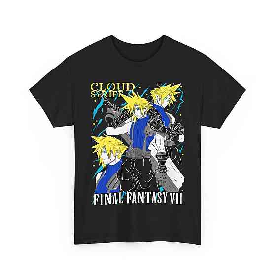 Футболка для мальчика аниме Финал Фантасй Фф Клоуд оверсайз (рост от 165 до 180 ) Черний AnimeJ0308m Днепр