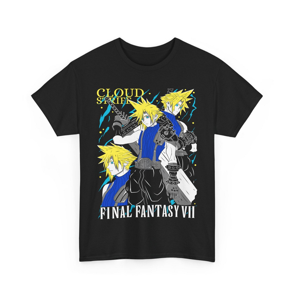 Футболка для хлопчика з аніме принтом Фінал Фантасй Фф Клоуд оверсайз (зріст від 165 до 180) Чорний AnimeJ0308m Дніпро - фото 5