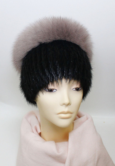 Шапка хутряна жіноча Кубанка Пенелопа Чорний Харків - фото 4