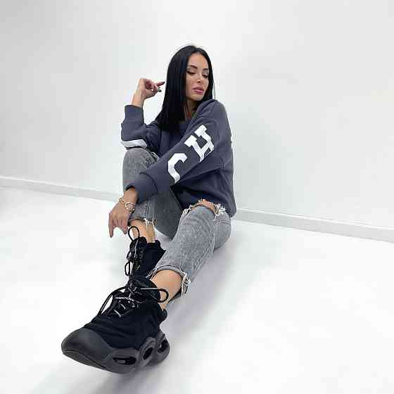 Жіночий утеплений батник "Noise" оптом | Батал Графіт, 50-52 Київ