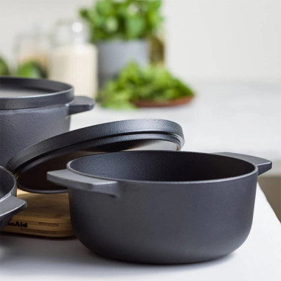 Каструля KitchenAid Matte Oven-to-table, чавунна з кришкою 3,3 л, чорна (CC004899-001) Вінниця - фото 3