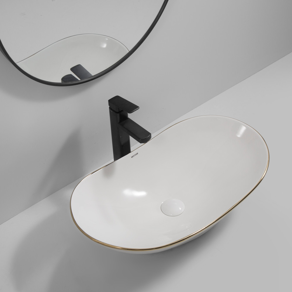 Раковина накладна MIXXUS PREMIUM WAVE-0105 EDGE GOLD 620х360х160mm   ( MP6557 ) 35856 Харків - фото 3