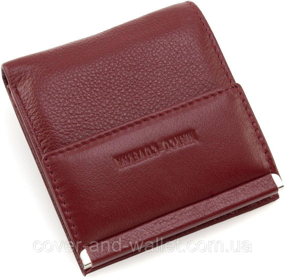 Бордовый женский кошелек небольшого размера из натуральной кожи Marco Coverna MC 213 Киев - изображение 2