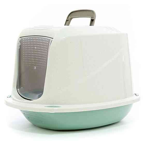 Закритий туалет Galaxy Deluxe з ручкою та фільтром для собак і котів, розмір 45 x 36 x 31.5 см Київ