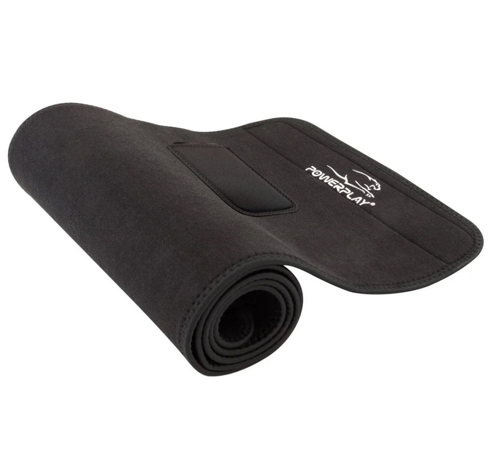 Пояс для схуднення PowerPlay 4301 (125*30 см) +  кишеня для смартфона Чорний Луцк - изображение 2