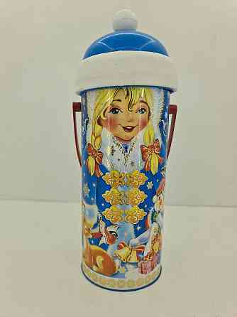 Новорічний тубус для цукерок середній /Снігуронька (1 шт) Харків