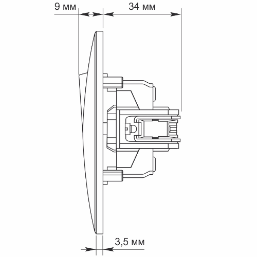 BINERA срібний шовк Вимикач внутрішній 2кл з підсвічуванням Videx Житомир - фото 5