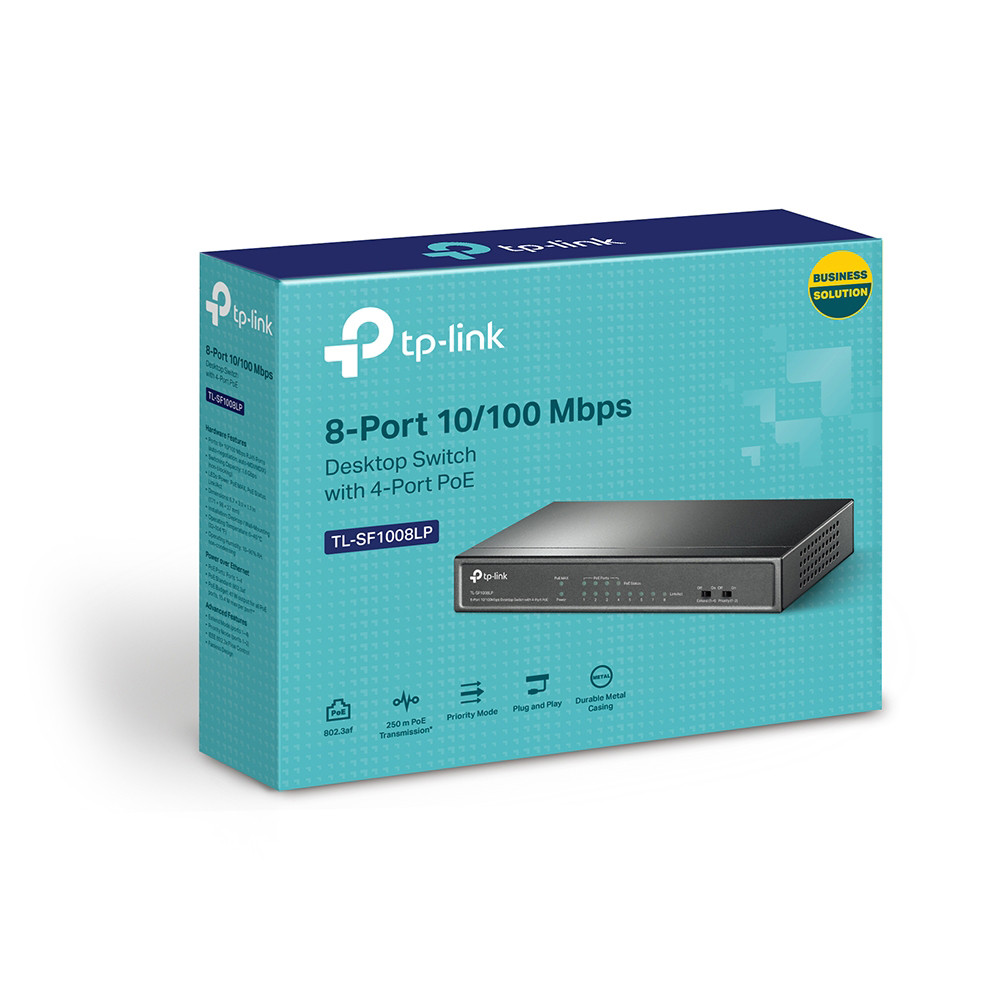 PoE-комутатор TP-Link TL-SF1008LP 8-портовий з 4 PoE-портами некерований Киев - изображение 3