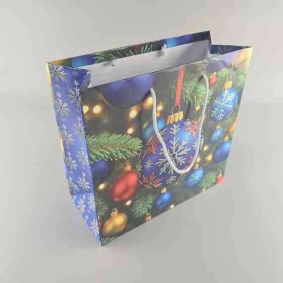 Пакеты бумажные подарочные , новогодние Квадрат 23*24*10- 02 (12 шт) Харьков