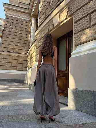 Жіночі широкі оверсайз штани Аладини з плащової тканини Моко Одеса