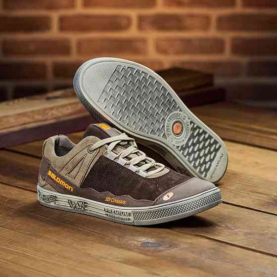 Чоловічі якісні шкіряні кросівки 381-кор Харьков