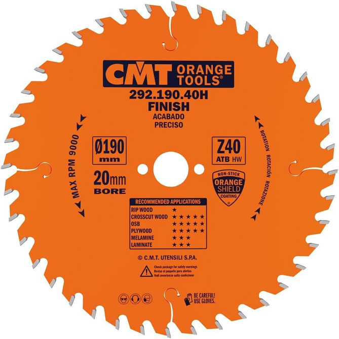 Пиляльний диск по дереву CMT 190х20х40z K2.6/1.6 (292.190.40H) Одеса - фото 1