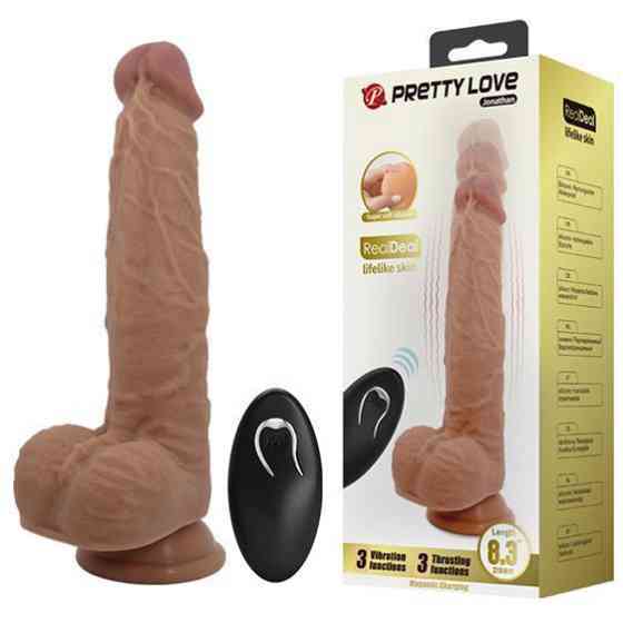 Реалістичний вібратор - Pretty Love Jonathan Vibrator Flesh Sex Aura Київ