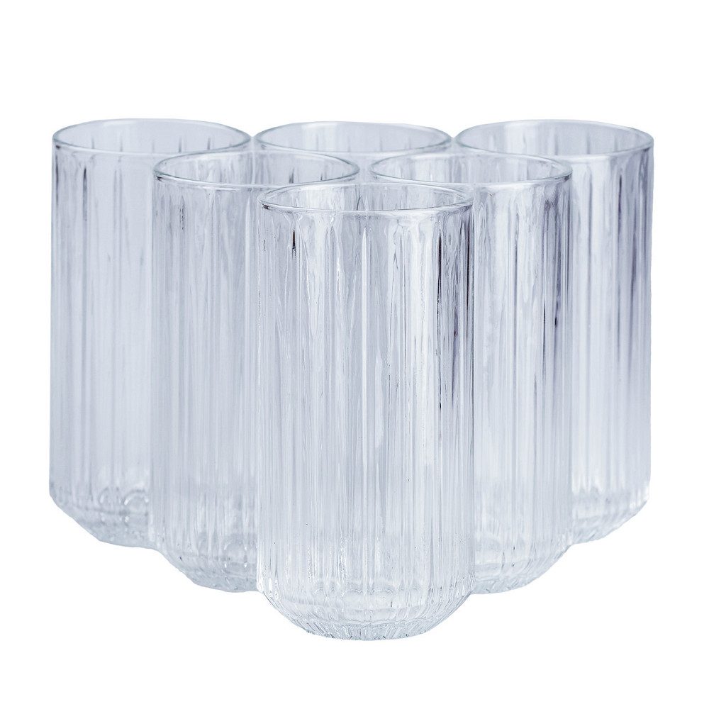 Набір прозорих скляних стаканів 6 шт по 450 мл Київ - фото 1