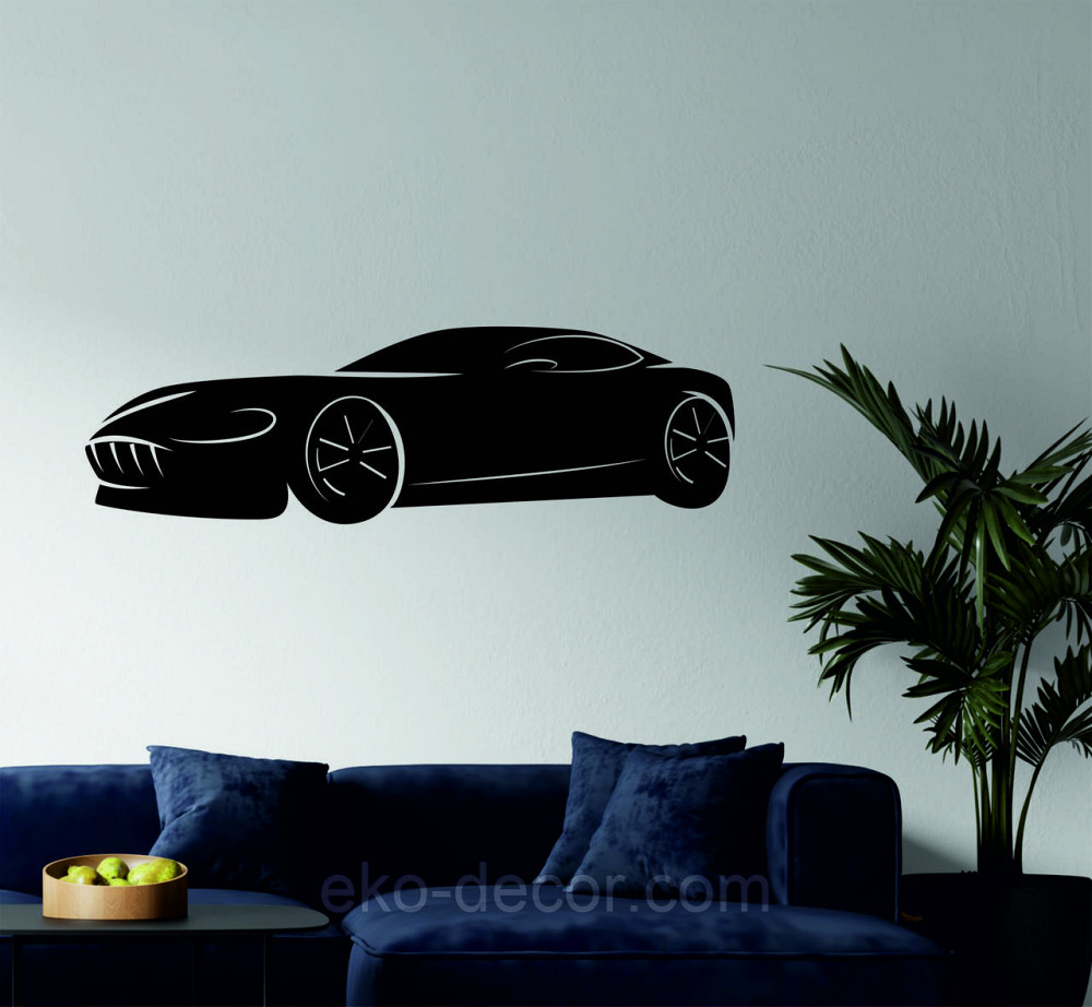 Декоративне настінне Панно «Автомобіль» Декор на стіну 110*33 см, Чорний Київ - фото 2