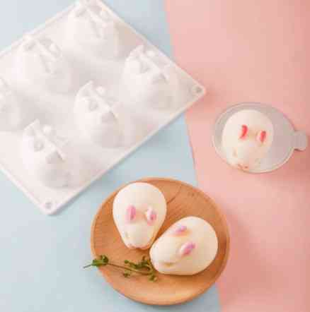 Молд силиконовый Заяц 201 на 168 мм белый Киев