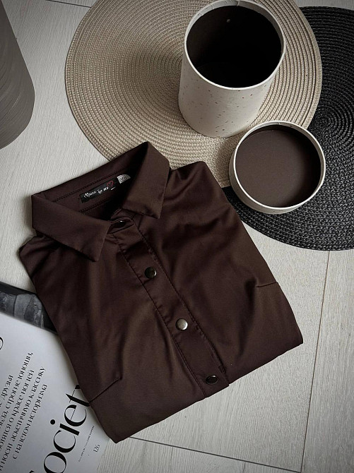 Женский стильный повседневный эластичный комбинезон из качественного плотного микродайвинга Шоколад, 42/44 Одесса - изображение 3