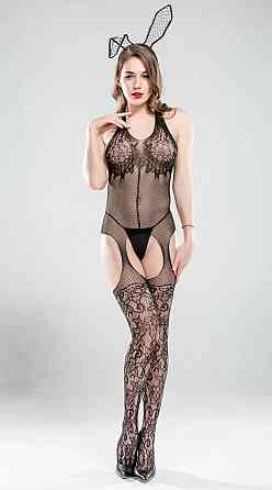 Эротический бодистокинг кружевной из сетки, женское секси белье,универсальный размер рост:145–185 см, One Size черный,70155 Каменец-Подольский