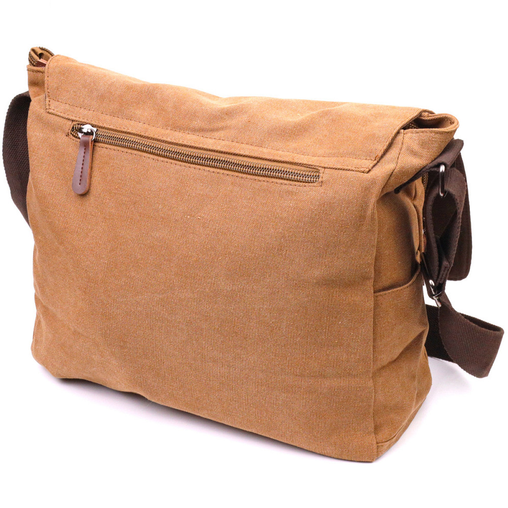 Большая сумка для ноутбука с клапаном из текстиля 21242 Vintage Коричневая Киев - изображение 5