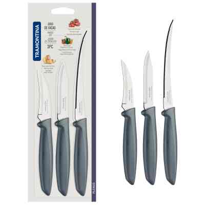 Набор ножей Tramontina Plenus Grey 3 предмети (23498/612) Винница