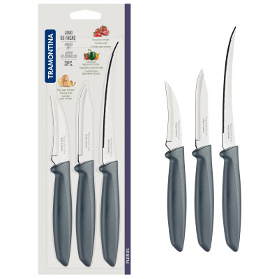 Набір ножів Tramontina Plenus Grey 3 предмети (23498/612) Вінниця - фото 2
