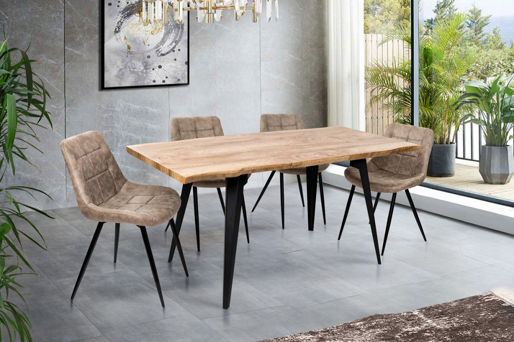 Стіл Лагуна, 120(+40)*80, чорний/штучний шпон MDF Київ - фото 7