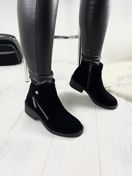 Черевики жіночі D and V чорні замшеві зимові висота 11см розмір 38 (2197) Коломия - фото 6