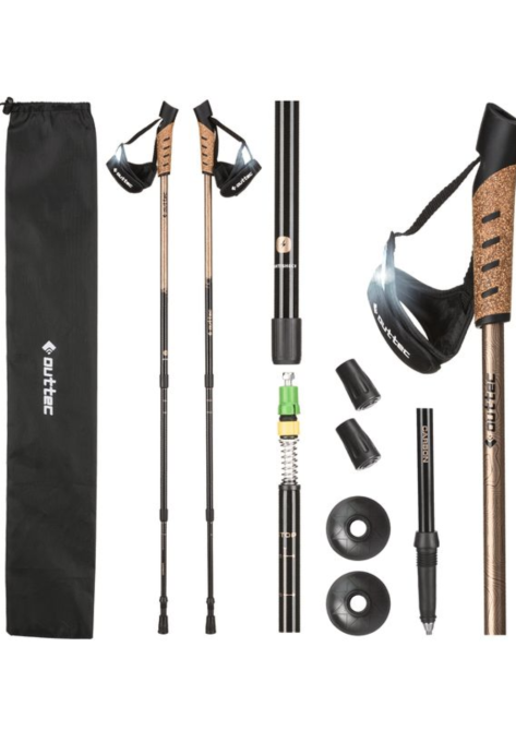 Трекінгові палки Outtec карбонові 3-х секційні 70-135см Anti-shock Киев - изображение 5