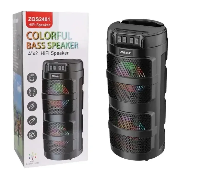 Минидинамик Bluetooth ZQS2401 портативная колонка с USB/TF/AUX и встроенным аккумулятором Одесса - изображение 1