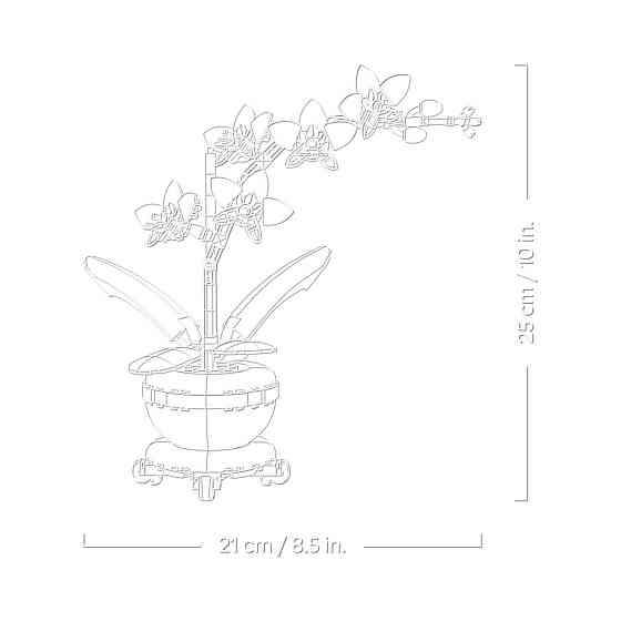 Конструктор Botanicals Маленька орхидея 274 деталей (10343), совместимый с lego лего Киев