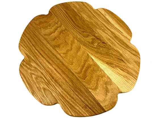 Деревянная тарелка из натурального дерева диаметр 30,5 см, высота 2 см, тарелка для закусок Каменец-Подольский