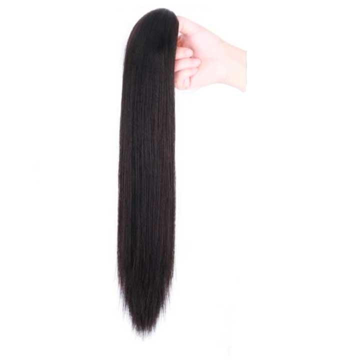 Шиньйон накладний хвіст на шпильці Didaka пряме волосся — 50 см "Брюнетка" Вінниця - фото 8