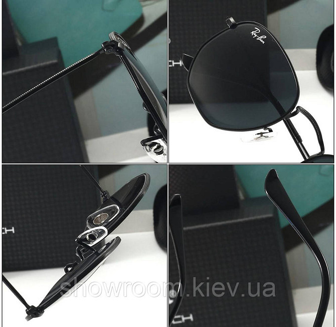 Чоловічі сонцезахисні окуляри Ray ban 3548 чорні Київ - фото 4