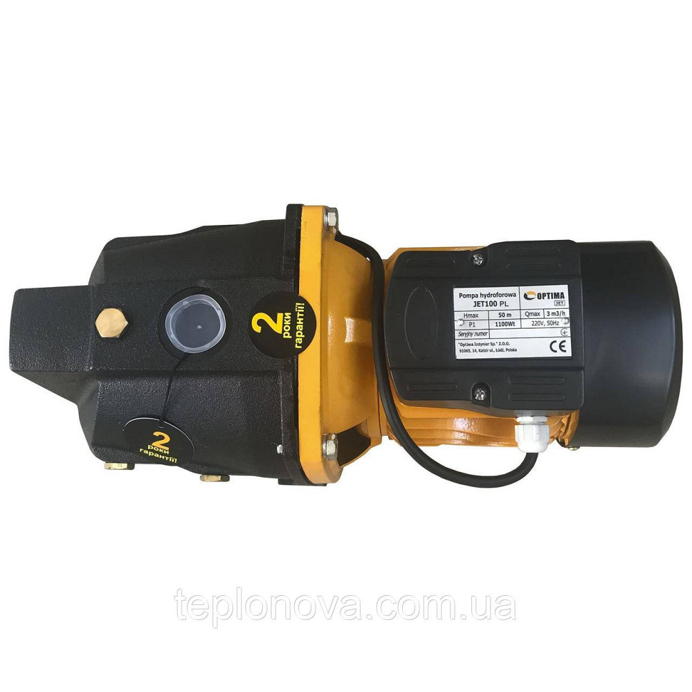 Насос відцентровий Optima JET100-PL 1,1 кВт чавун довгий Чернівці - фото 2