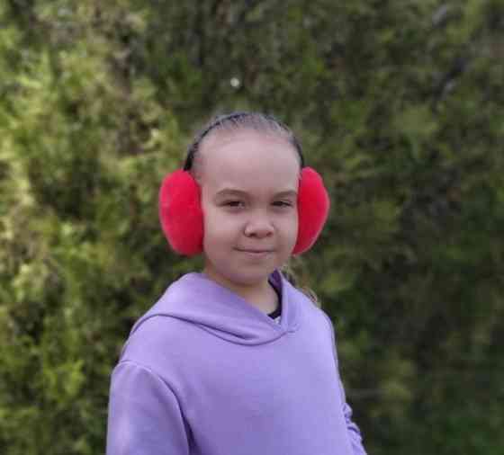 Хутряні навушники дитячі з Rex Червоний Харків