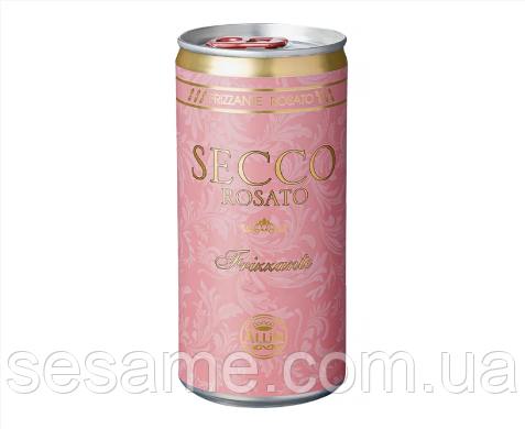 Просекко в баночке розовое Secco Rosato Italiano Vino Frizzante Allini 12шт*200 ml Харьков