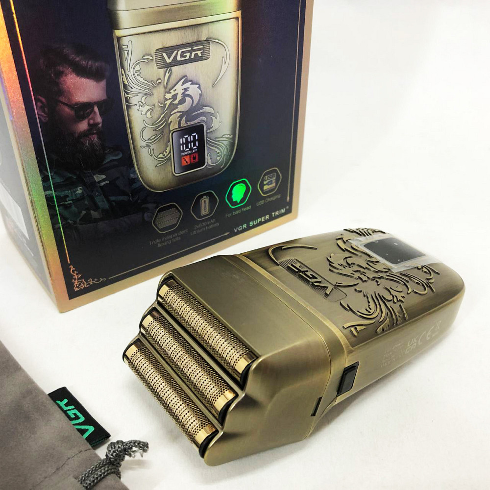 Акумуляторна бритва для гоління голови VGR, Портативна електробритва для бороди, Портативна бритва KO-77 Львів - фото 11