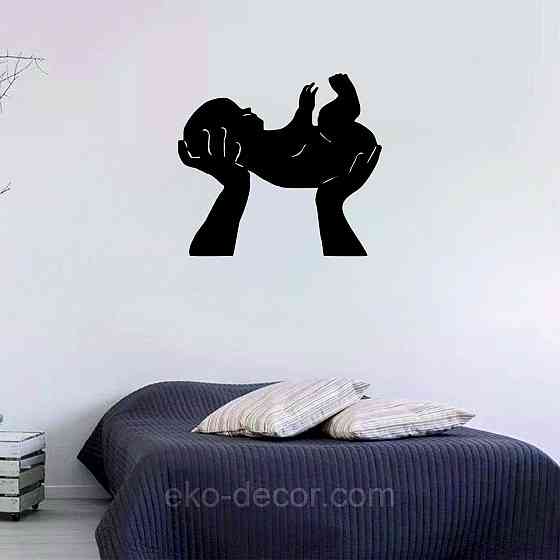 Декоративное настенное Панно «Дитя», Декор на стену 90*80 см, Черный Киев