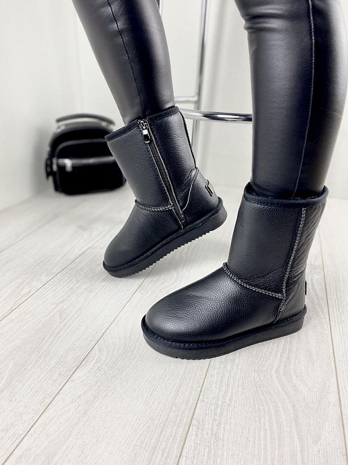 ITTS Угги жіночі ITTS чорні натуральна шкіра высота 19 см размеры 36-41 (5808-8) Коломия - фото 7