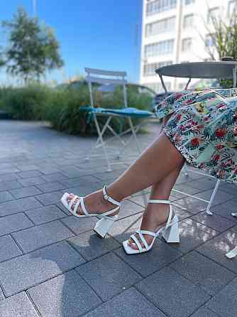 LIRIO Босоніжки жіночі білі LIRIO L0282/8073-68 літні шкіряні на підборах / Стильні босоніжки р Коломыя