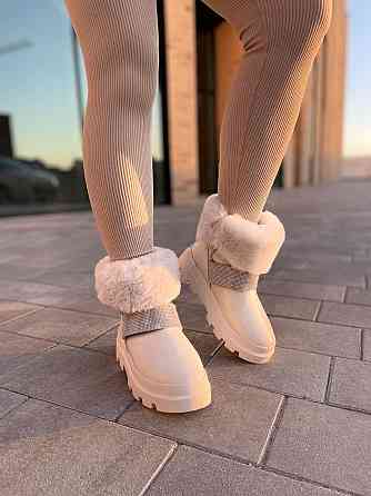 Marko Угги жіночі DE MARKO бежеві натуральна шкіра висота 12 см (4882) Коломия