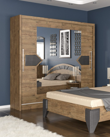 Шафа 2Д 200 см Аляска Дуб апріл / Мусонне дерево Львів