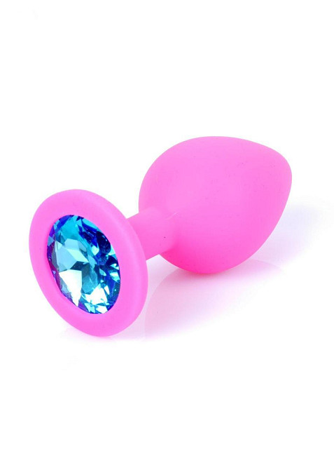 Анальна пробка - Jewellery Silicone Pink Plug M Light Blue Sex Aura Київ - фото 8