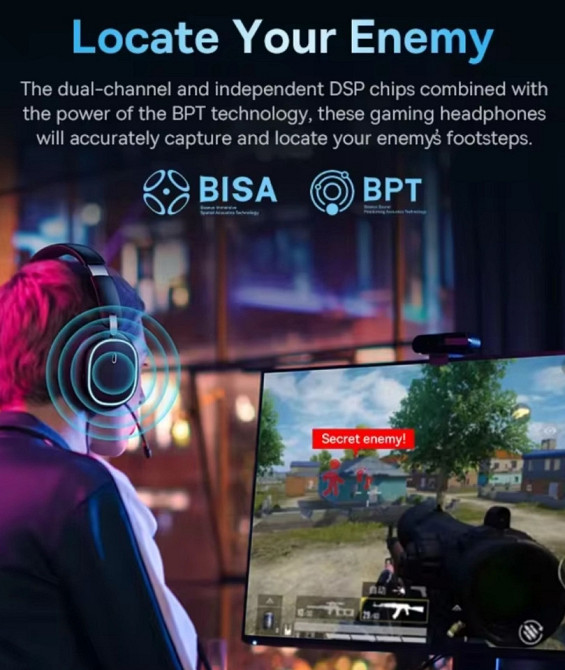 Игровые Наушники Baseus AeQur GH02 Gaming Black. Киев - изображение 6