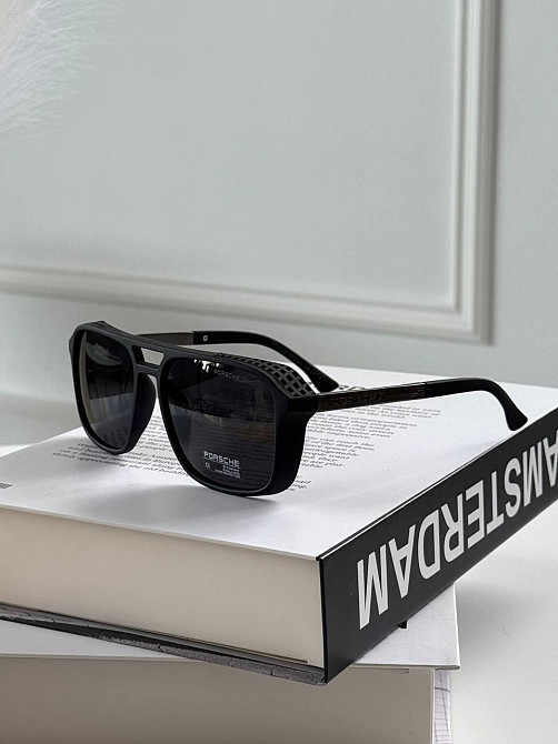 Чоловічі сонцезахисні окуляри Porsche Design з пластиковою оправою на середнє обличчя Київ - фото 5