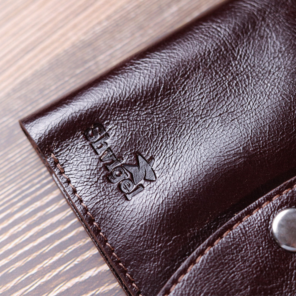 Класичне чоловіче портмоне із натуральної шкіри Shvigel 16621 Коричневий Київ - фото 1