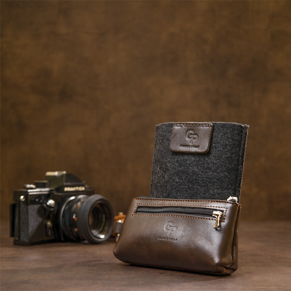 Шкіряна ключниця GRANDE PELLE 11381 Коричневий Київ - фото 1