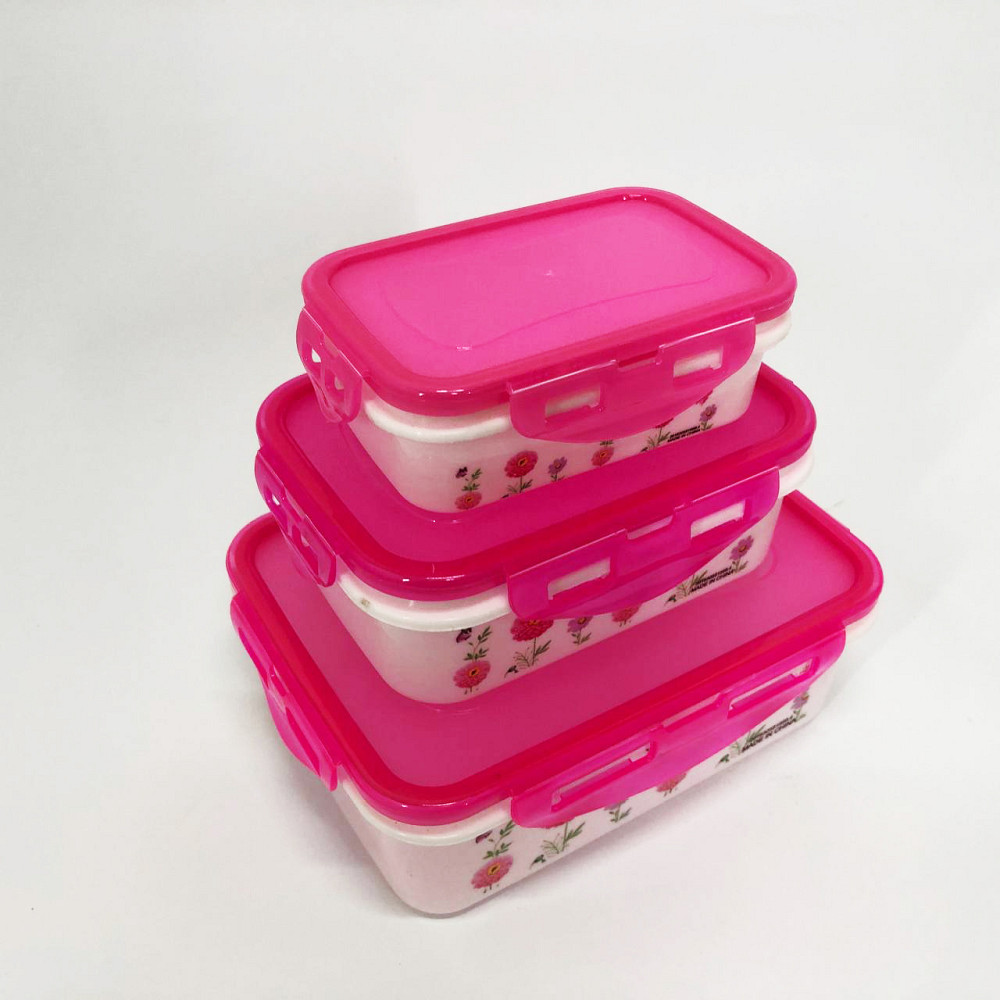 Набор пластиковых судков UNIQUE UN-1511. Цвет: розовый OB-47 Львов - изображение 4